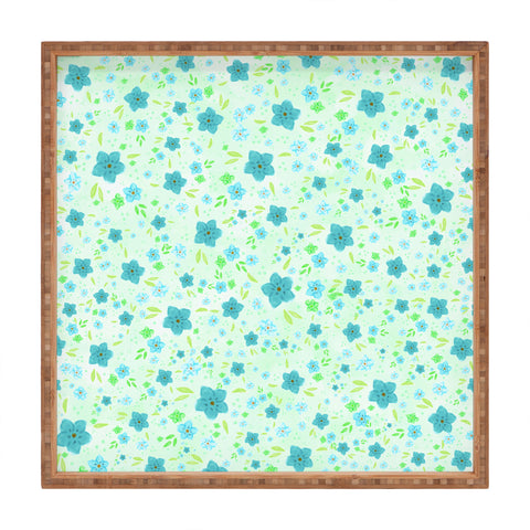 Lisa Argyropoulos Retro Forget Me Nots Square Tray