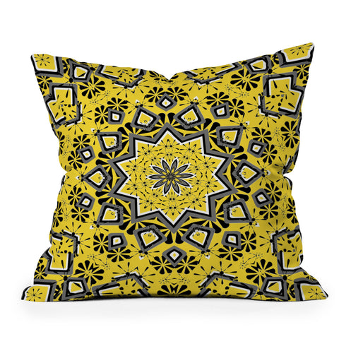 Lisa Argyropoulos Retroscopic In Lemon Outdoor Throw Pillow