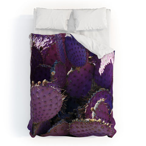 Lisa Argyropoulos Rustic Purple Pancake Cactus Duvet Cover
