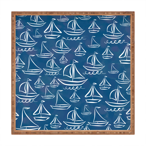 Lisa Argyropoulos Sail Away Blue Square Tray