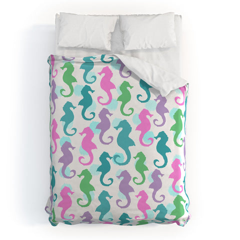 Lisa Argyropoulos Seahorses and Bubbles Spring Duvet Cover