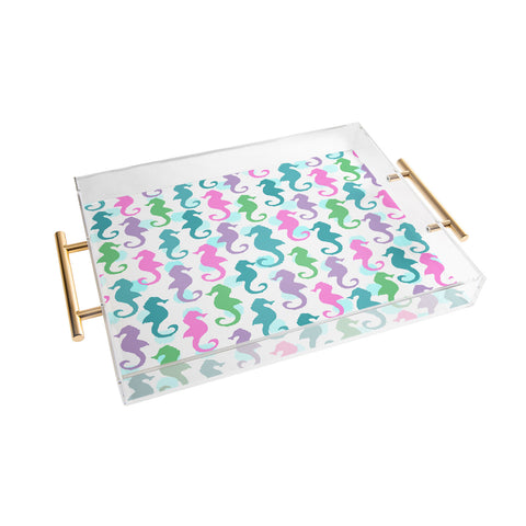 Lisa Argyropoulos Seahorses and Bubbles Spring Acrylic Tray