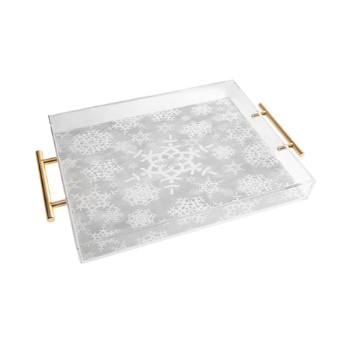 Lisa Argyropoulos Snow Flurries in Gray Acrylic Tray
