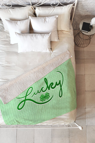 Lisa Argyropoulos So Lucky Fleece Throw Blanket
