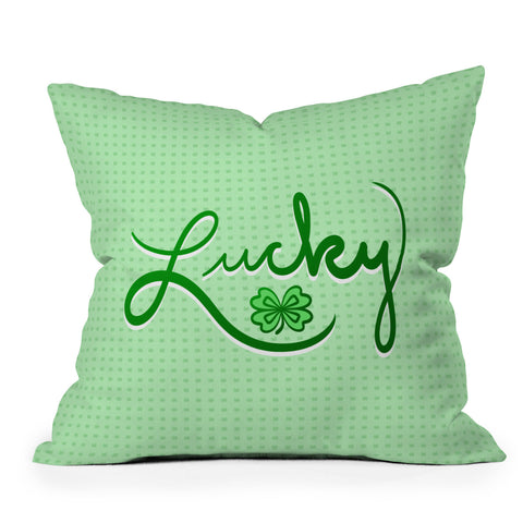 Lisa Argyropoulos So Lucky Outdoor Throw Pillow
