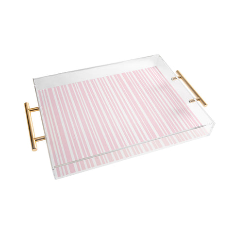 Lisa Argyropoulos Soft Blush Stripes Acrylic Tray