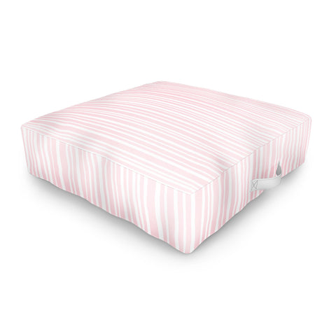 Lisa Argyropoulos Soft Blush Stripes Outdoor Floor Cushion