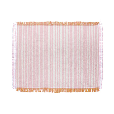 Lisa Argyropoulos Soft Blush Stripes Throw Blanket