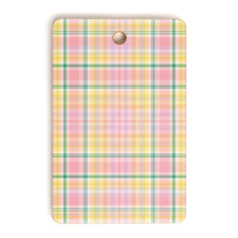 Lisa Argyropoulos Spring Days Plaid Cutting Board Rectangle
