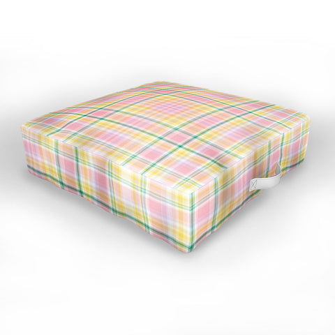 Lisa Argyropoulos Spring Days Plaid Outdoor Floor Cushion