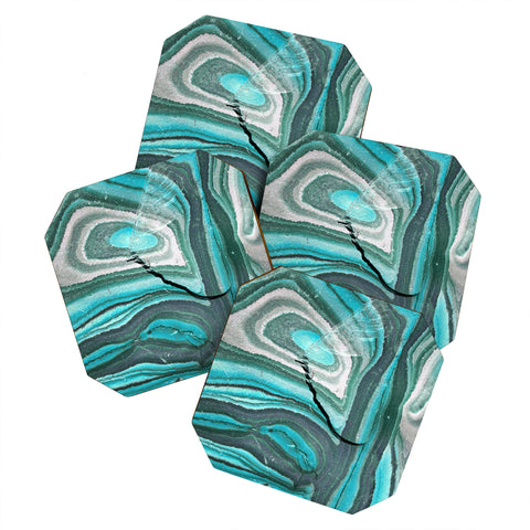 Lisa Argyropoulos Stony Aqua Blue Coaster Set