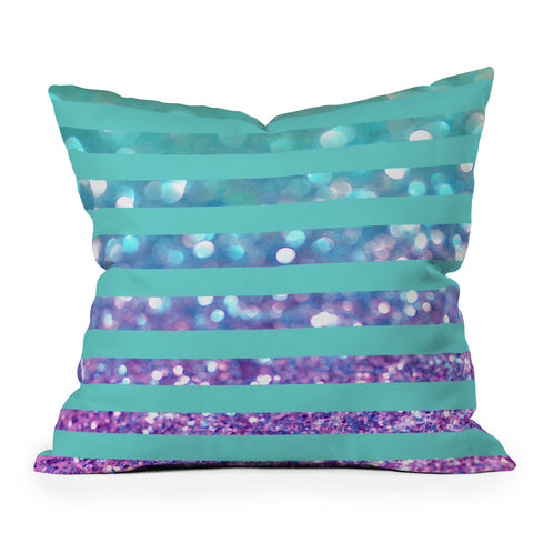 Lisa Argyropoulos Tango Frost Stripes Outdoor Throw Pillow