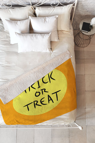 Lisa Argyropoulos Trick or Treat Fleece Throw Blanket