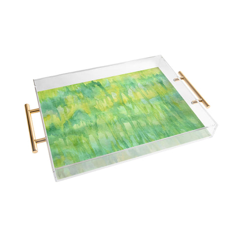 Lisa Argyropoulos Watercolor Greenery Acrylic Tray