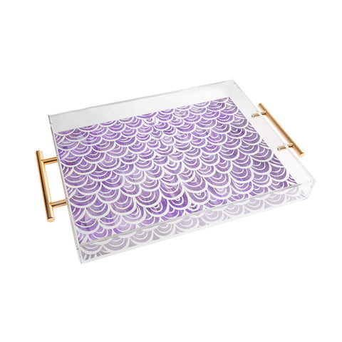 Lisa Argyropoulos Watercolor Mermaid Amethyst Acrylic Tray