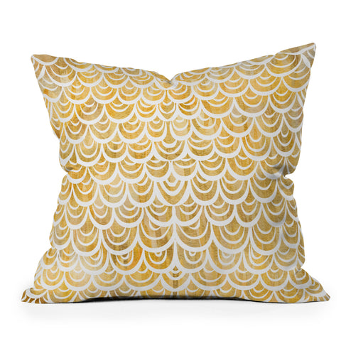 Lisa Argyropoulos Watercolor Mermaid Topaz Outdoor Throw Pillow