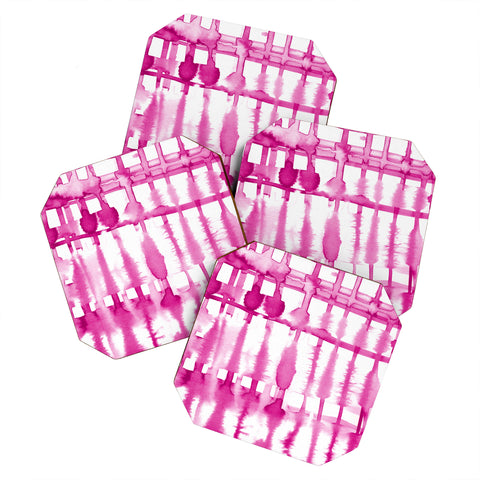 Lisa Argyropoulos Wild Magenta Coaster Set