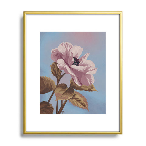Lisa D Art Designs Vintage Begonia Botanical Metal Framed Art Print
