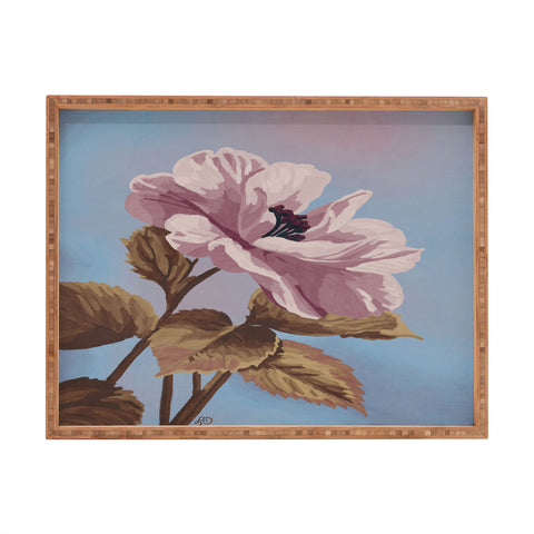 Lisa D Art Designs Vintage Begonia Botanical Rectangular Tray