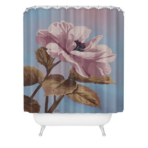 Lisa D Art Designs Vintage Begonia Botanical Shower Curtain
