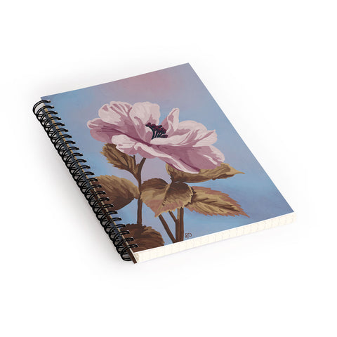 Lisa D Art Designs Vintage Begonia Botanical Spiral Notebook