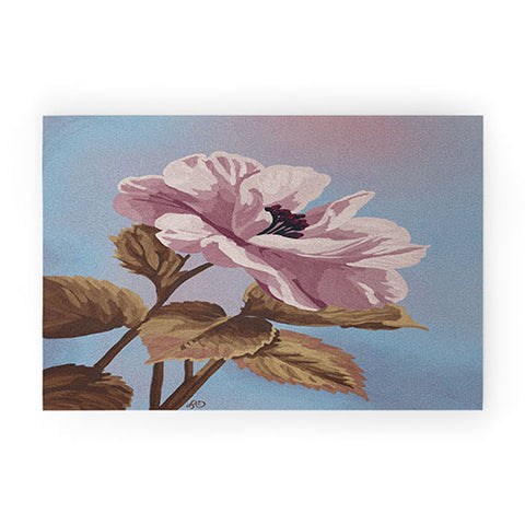 Lisa D Art Designs Vintage Begonia Botanical Welcome Mat