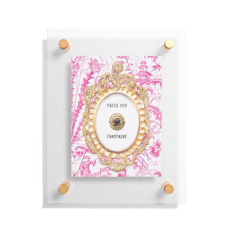 Lisa Golightly Press For Champagne Floating Acrylic Print