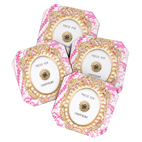 Lisa Golightly Press For Champagne Coaster Set