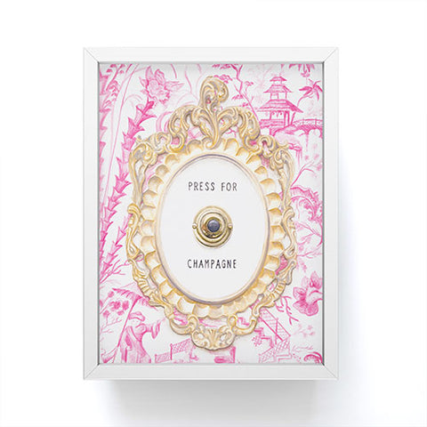 Lisa Golightly Press For Champagne Framed Mini Art Print