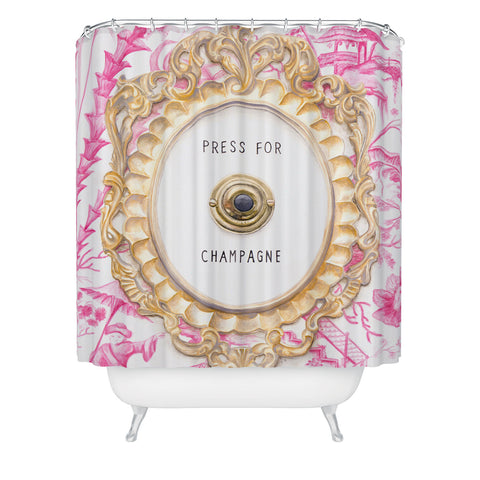 Lisa Golightly Press For Champagne Shower Curtain