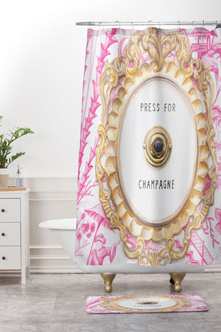 Lisa Golightly Press For Champagne Shower Curtain And Mat