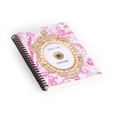 Lisa Golightly Press For Champagne Spiral Notebook