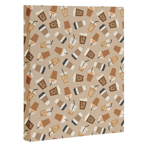 Little Arrow Design Co all the coffee beige Art Canvas