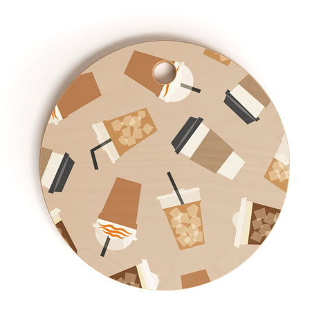 Little Arrow Design Co all the coffee beige Cutting Board Round