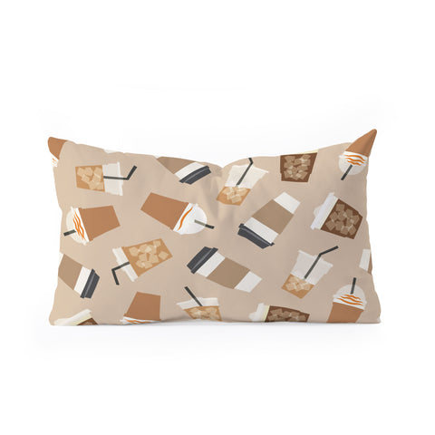 Little Arrow Design Co all the coffee beige Oblong Throw Pillow