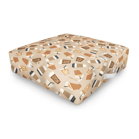 Little Arrow Design Co all the coffee beige Outdoor Floor Cushion
