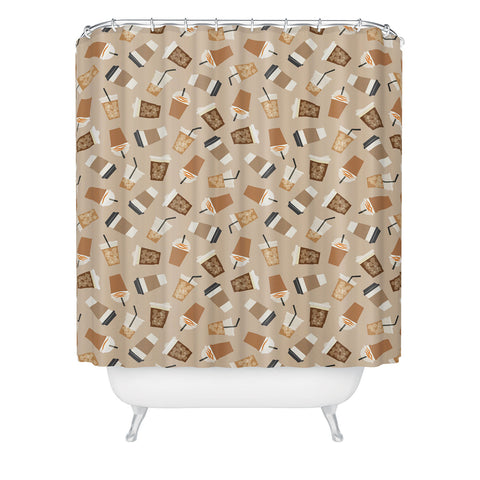 Little Arrow Design Co all the coffee beige Shower Curtain