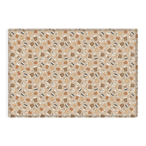 Little Arrow Design Co all the coffee beige Outdoor Rug