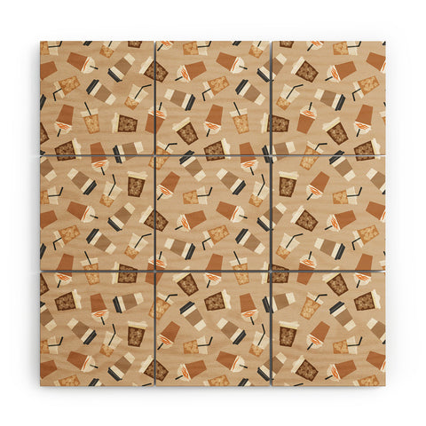 Little Arrow Design Co all the coffee beige Wood Wall Mural