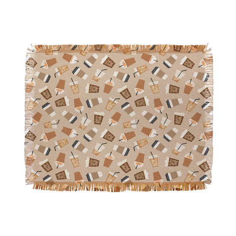 Little Arrow Design Co all the coffee beige Throw Blanket