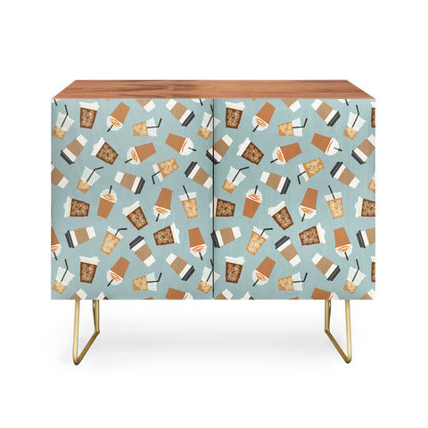 Little Arrow Design Co all the coffees dusty blue Credenza