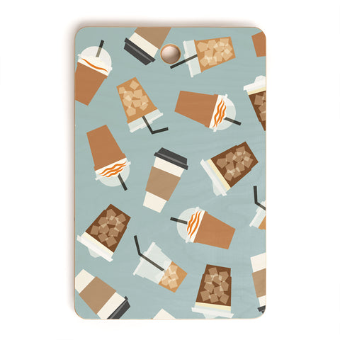 Little Arrow Design Co all the coffees dusty blue Cutting Board Rectangle