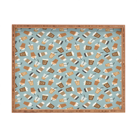 Little Arrow Design Co all the coffees dusty blue Rectangular Tray