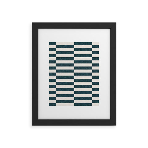 Little Arrow Design Co aria blue rectangle tiles Framed Art Print havenly