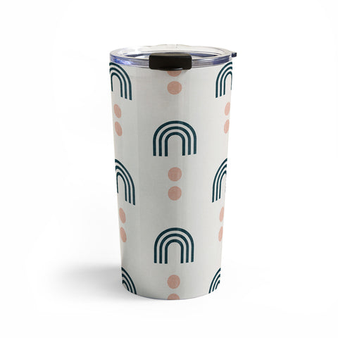 Little Arrow Design Co aria geometric rainbows Travel Mug