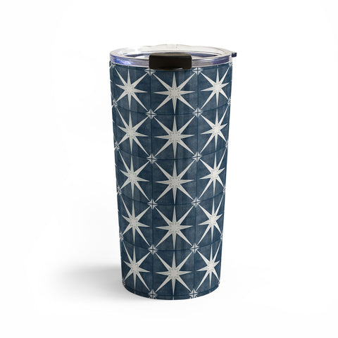 Little Arrow Design Co arlo star tile stone blue Travel Mug