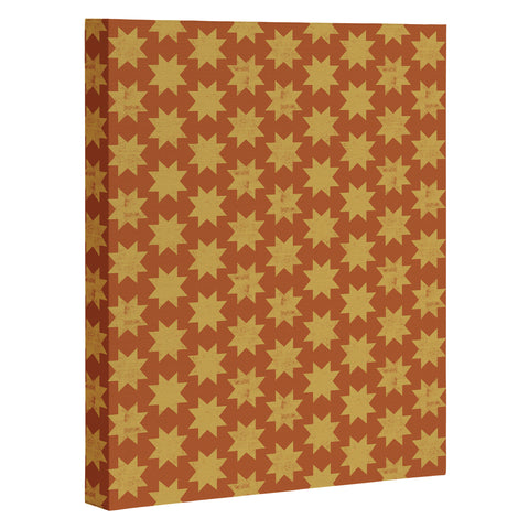 Little Arrow Design Co aztec stars yellow Art Canvas