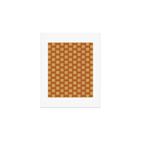 Little Arrow Design Co aztec stars yellow Art Print