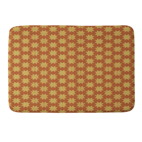 Little Arrow Design Co aztec stars yellow Memory Foam Bath Mat