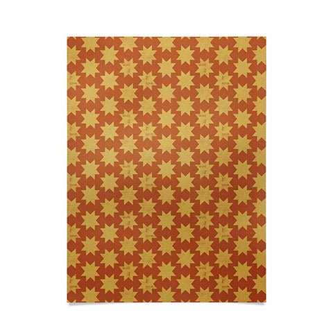 Little Arrow Design Co aztec stars yellow Poster